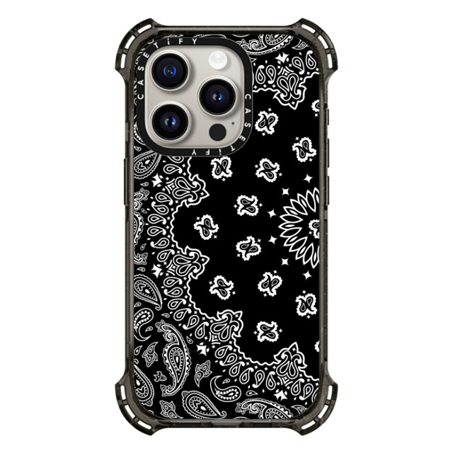 Kate Illustrates x CASETiFY iPhone 15 Pro Case Black バウンスケース BANDANA PAISLEY Kate Illustrates x CASETiFY iPhone 15 Pro Case Black バウンスケース BANDANA PAISLEY