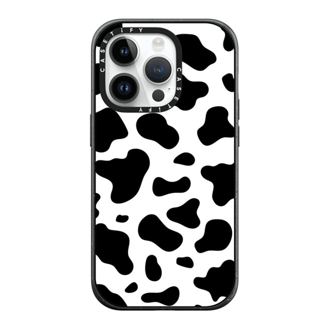 Kate Illustrates x CASETiFY iPhone 14 Pro ケース マットブラック インパクトケース MagSafe対応 COW PRINT