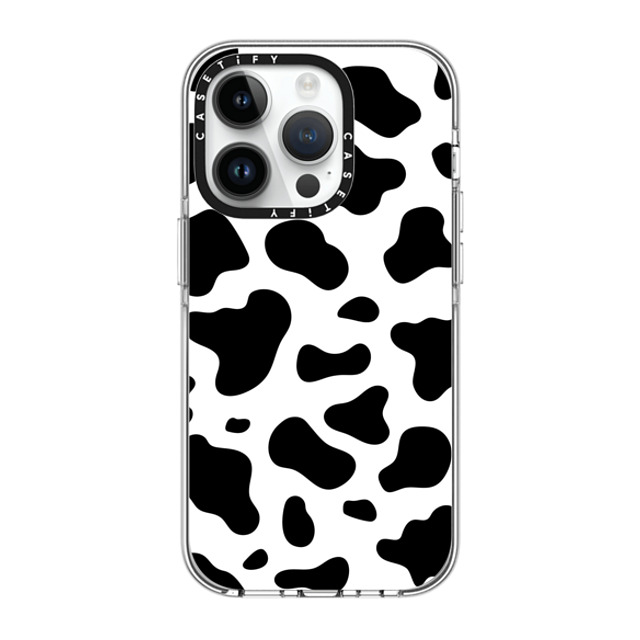 Kate Illustrates x CASETiFY iPhone 14 Pro ケース クリア クリア ケース MagSafe対応 COW PRINT