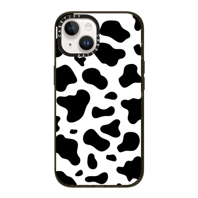 Kate Illustrates x CASETiFY iPhone 14 ケース ブラック インパクトケース COW PRINT