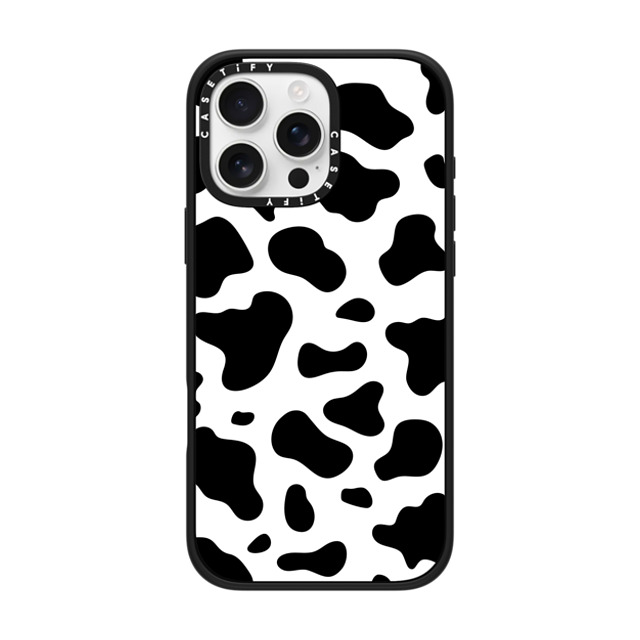 Kate Illustrates x CASETiFY iPhone 16 Pro Max ケース マットブラック インパクトケース MagSafe対応 COW PRINT