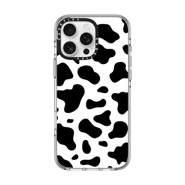 Kate Illustrates x CASETiFY iPhone 16 Pro Max ケース クリア クリア ケース MagSafe対応 COW PRINT