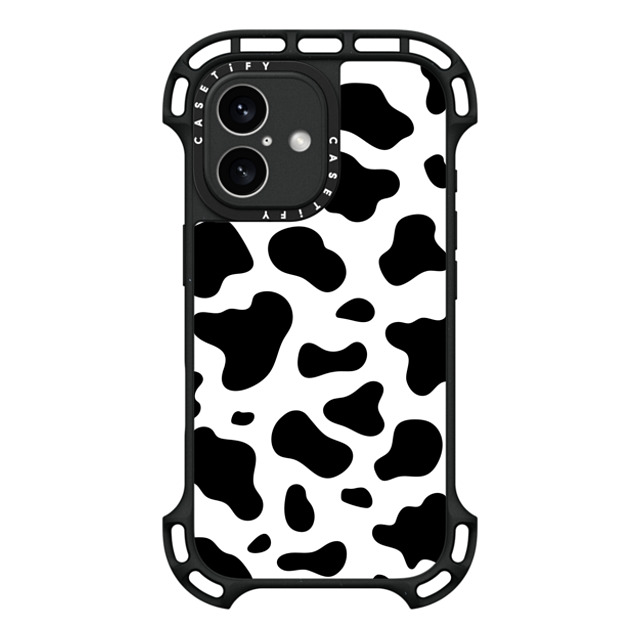 Kate Illustrates x CASETiFY iPhone 16 ケース Cow,Animal ブラック ウルトラ バウンスケース MagSafe対応 COW PRINT Father's Day Kate Illustrates x CASETiFY iPhone 16 ケース Cow,Animal ブラック ウルトラ バウンスケース MagSafe対応 COW PRINT Father's Day