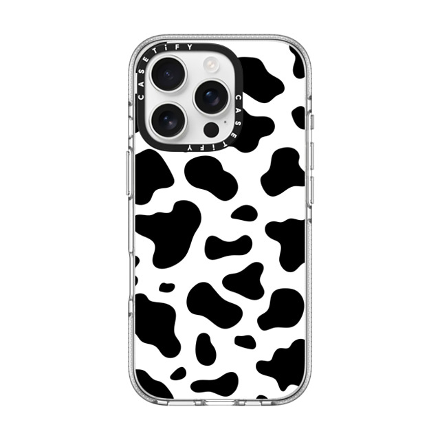 Kate Illustrates x CASETiFY iPhone 16 Pro ケース クリア クリア ケース MagSafe対応 COW PRINT