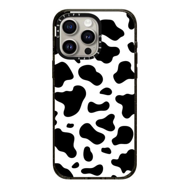 Kate Illustrates x CASETiFY iPhone 15 Pro Max ケース ブラック インパクトケース COW PRINT