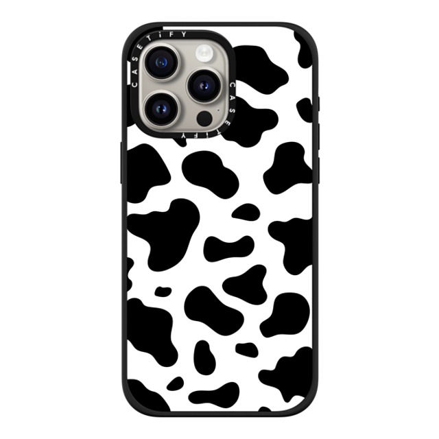 Kate Illustrates x CASETiFY iPhone 15 Pro Max ケース マットブラック インパクトケース MagSafe対応 COW PRINT