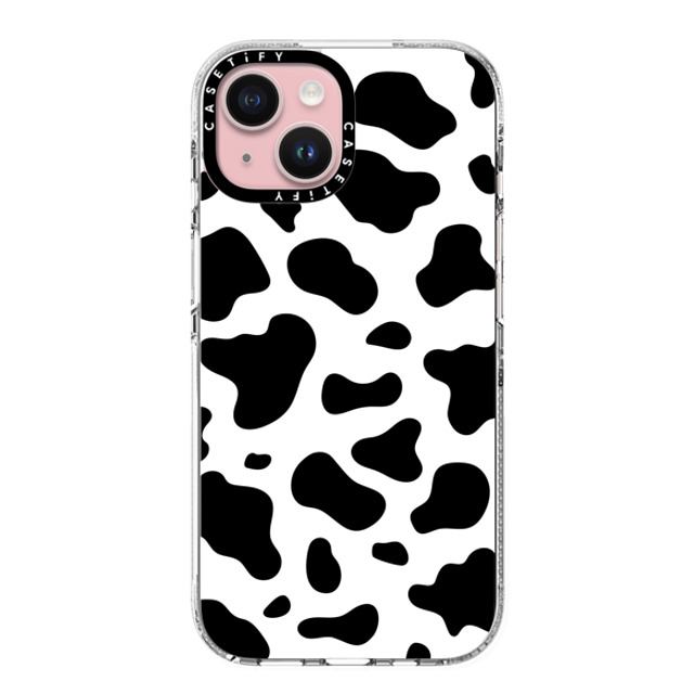 Kate Illustrates x CASETiFY iPhone 15 ケース クリア クリア ケース MagSafe対応 COW PRINT