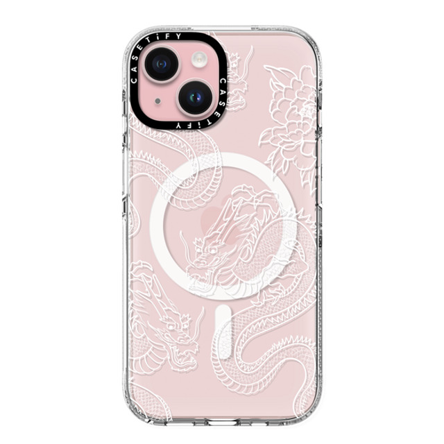 Kate Illustrates x CASETiFY iPhone 15 ケース クリア クリア ケース MagSafe対応 DRAGONS