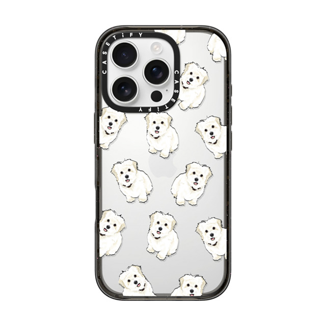 Kate Illustrates x CASETiFY iPhone 16 Pro Case Dog,Animal Black Impact Case Elvis the Maltipoo Mother's Day Kate Illustrates x CASETiFY iPhone 16 Pro Case Dog,Animal Black Impact Case Elvis the Maltipoo Mother's Day