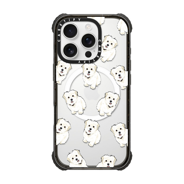 Kate Illustrates x CASETiFY iPhone 16 Pro ケース Dog,Animal ブラック ウルトラ インパクトケース MagSafe 対応 Elvis the Maltipoo Father's Day Kate Illustrates x CASETiFY iPhone 16 Pro ケース Dog,Animal ブラック ウルトラ インパクトケース MagSafe 対応 Elvis the Maltipoo Father's Day