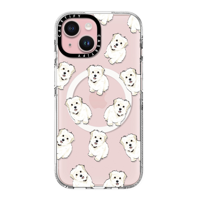 Kate Illustrates x CASETiFY iPhone 15 Case Dog,Animal Clear Clear Case MagSafe Compatible Elvis the Maltipoo Mother's Day Kate Illustrates x CASETiFY iPhone 15 Case Dog,Animal Clear Clear Case MagSafe Compatible Elvis the Maltipoo Mother's Day