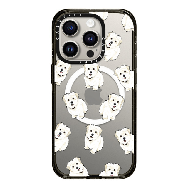 Kate Illustrates x CASETiFY iPhone 15 Pro Case Dog,Animal Black Impact Case MagSafe Compatible Elvis the Maltipoo Mother's Day Kate Illustrates x CASETiFY iPhone 15 Pro Case Dog,Animal Black Impact Case MagSafe Compatible Elvis the Maltipoo Mother's Day