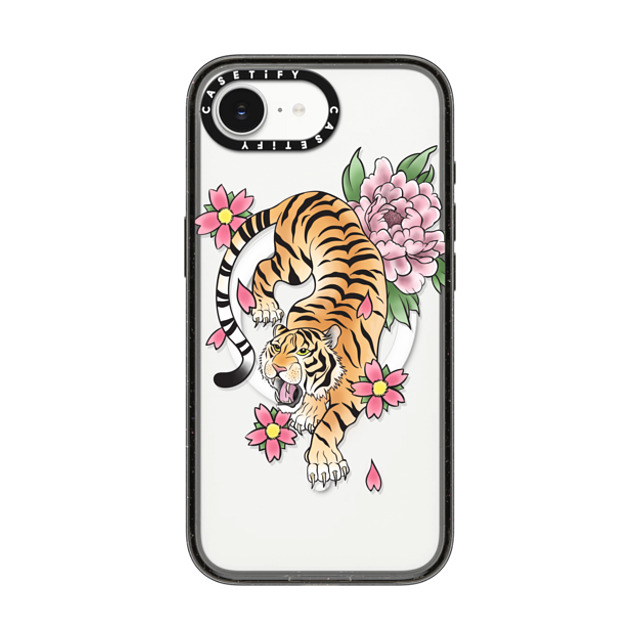 Kate Illustrates x CASETiFY iPhone 16e Case Floral,Tiger Black Impact Case MagSafe Compatible TIGER & FLOWERS Back to School Kate Illustrates x CASETiFY iPhone 16e Case Floral,Tiger Black Impact Case MagSafe Compatible TIGER & FLOWERS Back to School