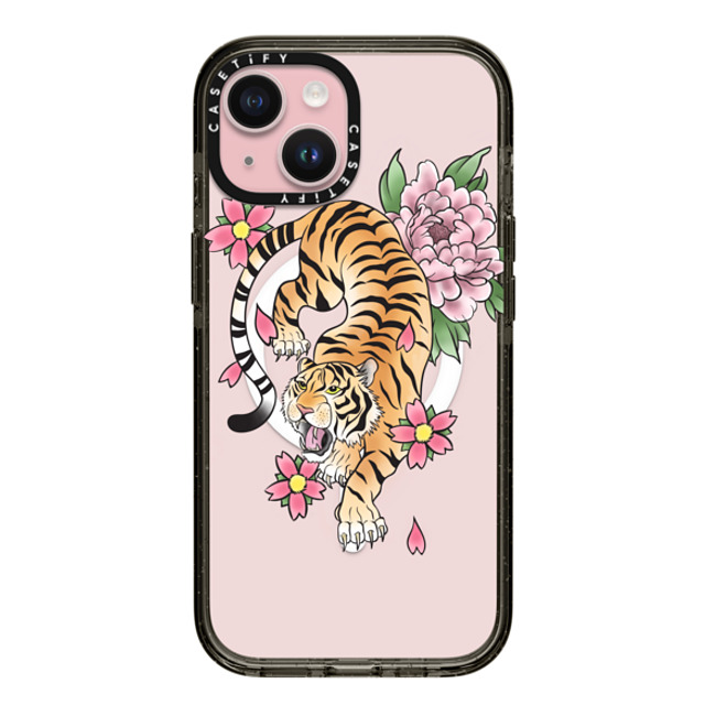Kate Illustrates x CASETiFY iPhone 15 Case Floral,Tiger Black Impact Case MagSafe Compatible TIGER & FLOWERS Back to School Kate Illustrates x CASETiFY iPhone 15 Case Floral,Tiger Black Impact Case MagSafe Compatible TIGER & FLOWERS Back to School