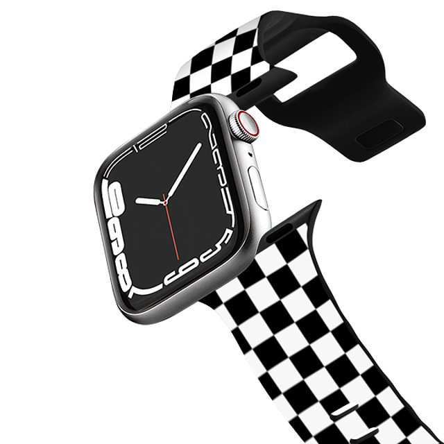 Kate Illustrates x CASETiFY Apple Watch Band Series 7-9 (45mm) ブラック インパクト バンド CHECK