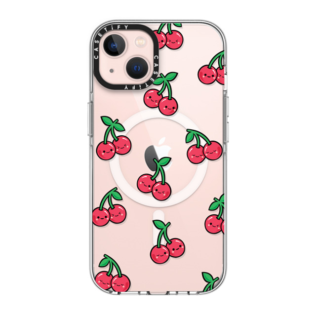 Kate Illustrates x CASETiFY iPhone 13 ケース クリア クリア ケース MagSafe対応 CHEEKY CHERRIES