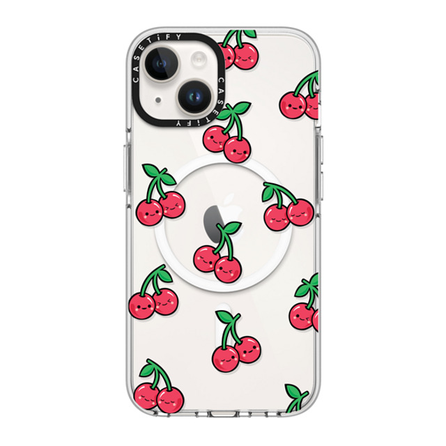 Kate Illustrates x CASETiFY iPhone 14 ケース クリア クリア ケース MagSafe対応 CHEEKY CHERRIES