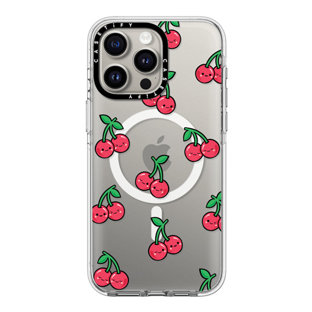 Kate Illustrates x CASETiFY iPhone 15 Pro Max ケース クリア クリア ケース MagSafe対応 CHEEKY CHERRIES