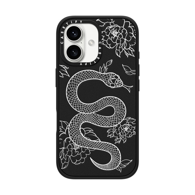 Kate Illustrates x CASETiFY iPhone 16 ケース マットブラック インパクトケース MagSafe対応 SNAKE