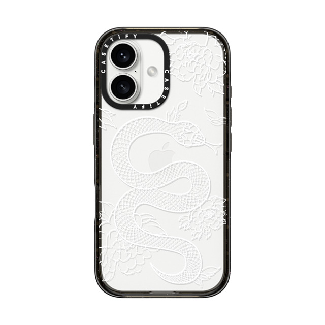 Kate Illustrates x CASETiFY iPhone 16 ケース ブラック インパクトケース SNAKE