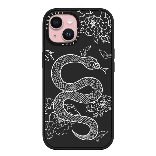 Kate Illustrates x CASETiFY iPhone 15 ケース マットブラック インパクトケース MagSafe対応 SNAKE
