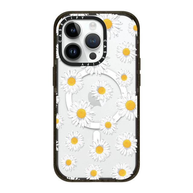 Kate Illustrates x CASETiFY iPhone 14 Pro ケース ブラック インパクトケース MagSafe対応 DAISIES