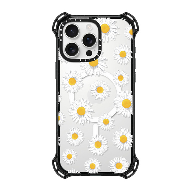 Kate Illustrates x CASETiFY iPhone 16 Pro Max ケース ブラック バウンスケース DAISIES