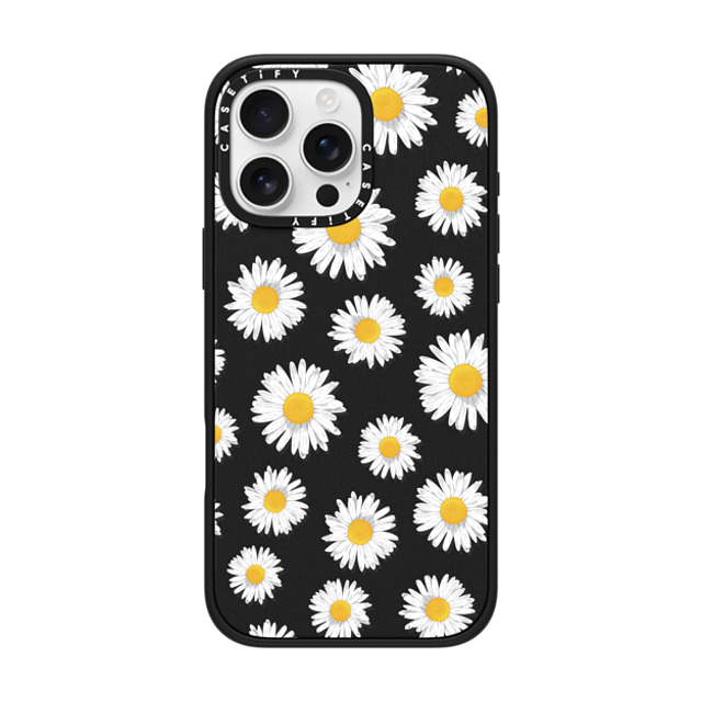 Kate Illustrates x CASETiFY iPhone 16 Pro Max ケース マットブラック インパクトケース MagSafe対応 DAISIES