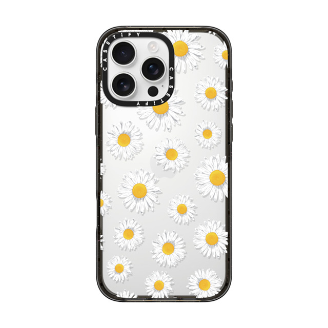 Kate Illustrates x CASETiFY iPhone 16 Pro Max ケース ブラック インパクトケース DAISIES