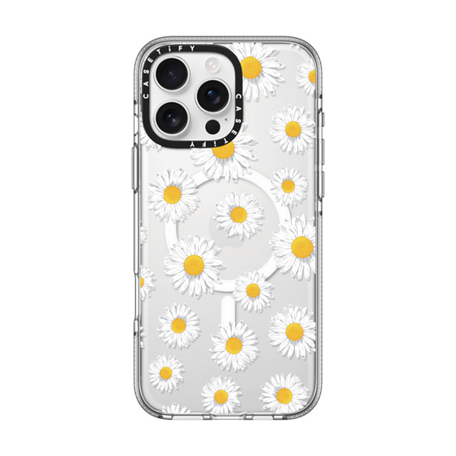 Kate Illustrates x CASETiFY iPhone 16 Pro Max ケース クリア クリア ケース MagSafe対応 DAISIES