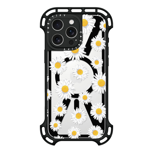 Kate Illustrates x CASETiFY iPhone 16 Pro Max ケース ブラック ウルトラ バウンスケース MagSafe対応 DAISIES