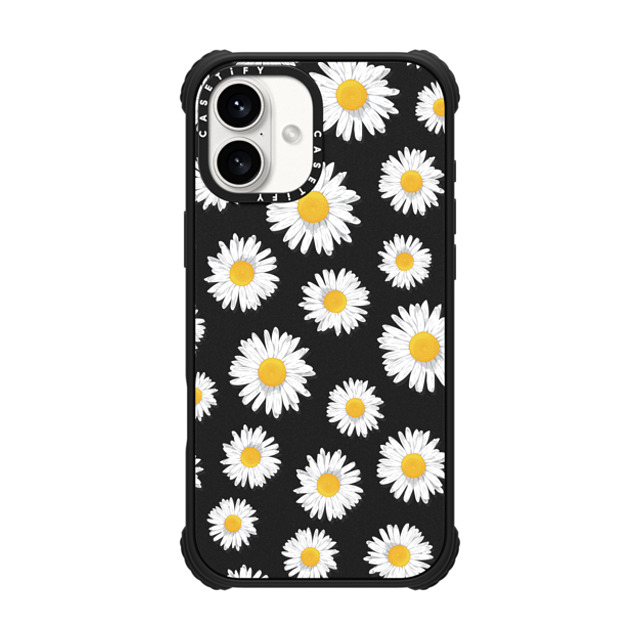 Kate Illustrates x CASETiFY iPhone 16 Plus ケース Floral マットブラック ウルトラ インパクトケース MagSafe 対応 DAISIES Father's Day Kate Illustrates x CASETiFY iPhone 16 Plus ケース Floral マットブラック ウルトラ インパクトケース MagSafe 対応 DAISIES Father's Day