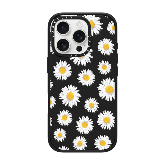 Kate Illustrates x CASETiFY iPhone 16 Pro ケース マットブラック インパクトケース MagSafe対応 DAISIES