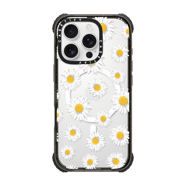 Kate Illustrates x CASETiFY iPhone 16 Pro ケース Floral ブラック ウルトラ インパクトケース MagSafe 対応 DAISIES Father's Day Kate Illustrates x CASETiFY iPhone 16 Pro ケース Floral ブラック ウルトラ インパクトケース MagSafe 対応 DAISIES Father's Day