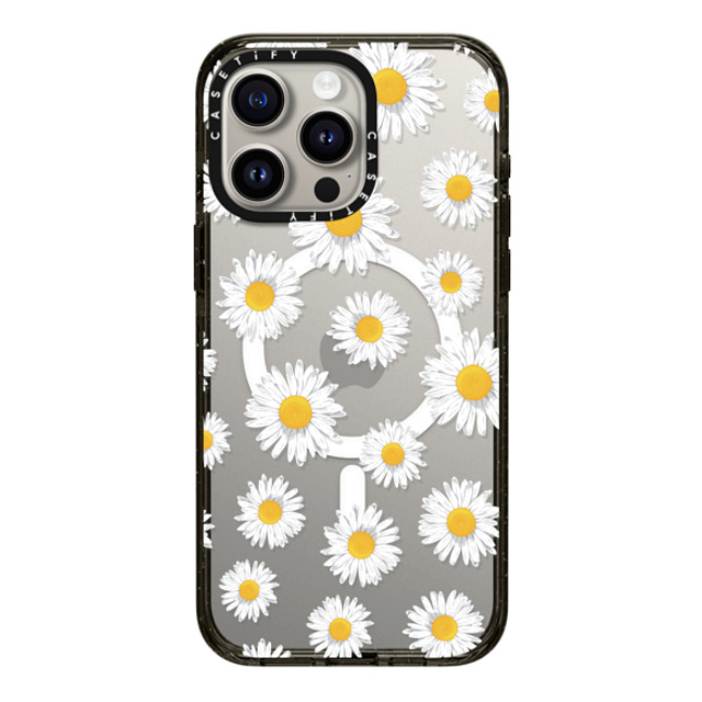 Kate Illustrates x CASETiFY iPhone 15 Pro Max ケース ブラック インパクトケース MagSafe対応 DAISIES