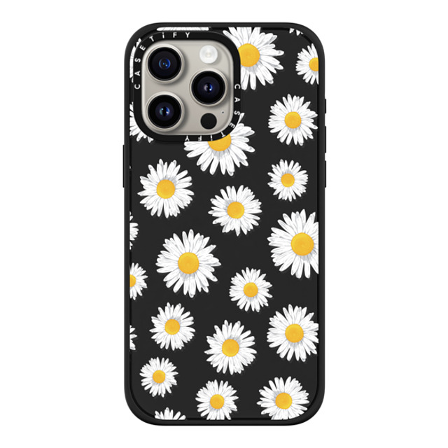 Kate Illustrates x CASETiFY iPhone 15 Pro Max ケース マットブラック インパクトケース MagSafe対応 DAISIES