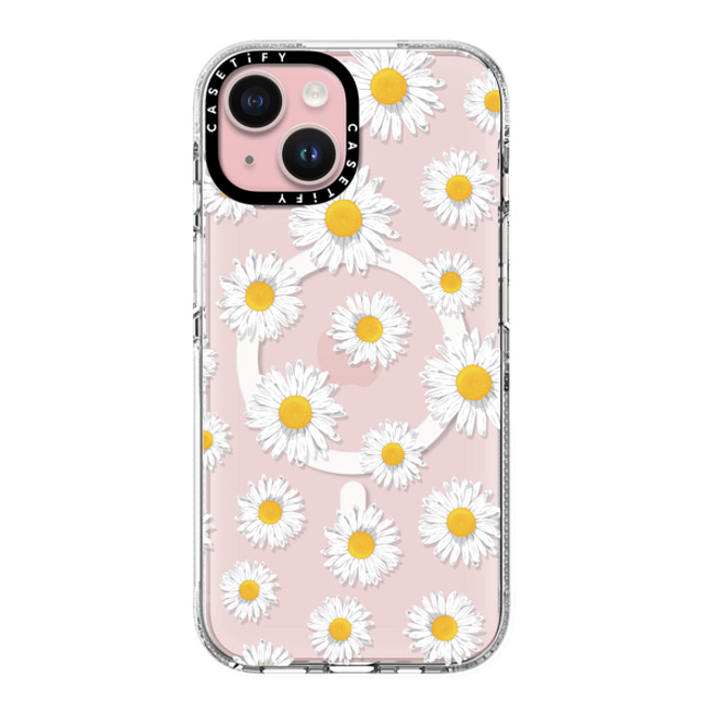 Kate Illustrates x CASETiFY iPhone 15 ケース クリア クリア ケース MagSafe対応 DAISIES