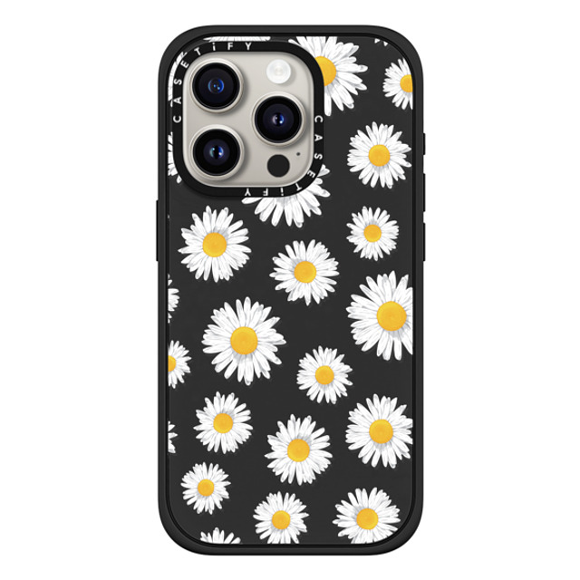 Kate Illustrates x CASETiFY iPhone 15 Pro ケース マットブラック インパクトケース MagSafe対応 DAISIES