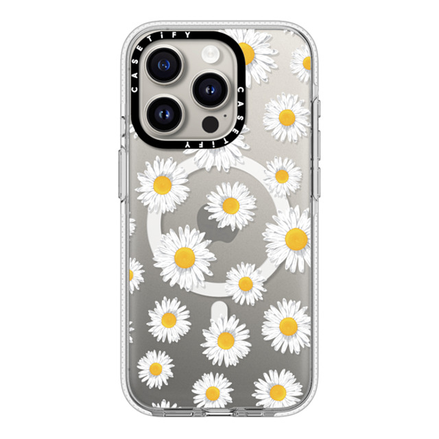 Kate Illustrates x CASETiFY iPhone 15 Pro ケース クリア クリア ケース MagSafe対応 DAISIES