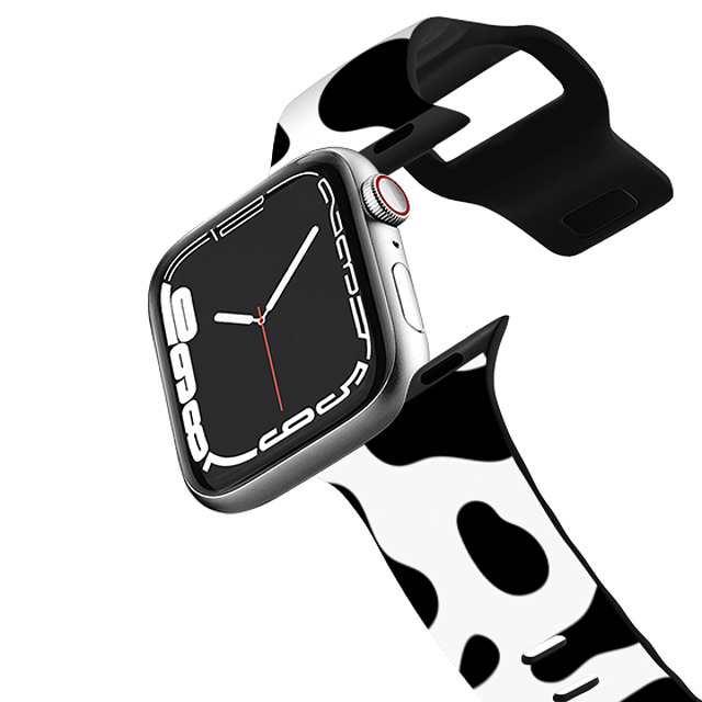 Kate Illustrates x CASETiFY Apple Watch Band Series 7-9 (45mm) ブラック インパクト バンド COW PRINT