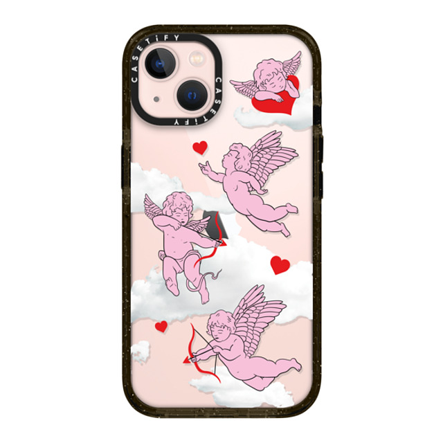 Kate Illustrates x CASETiFY iPhone 13 ケース ブラック インパクトケース CHERUBS