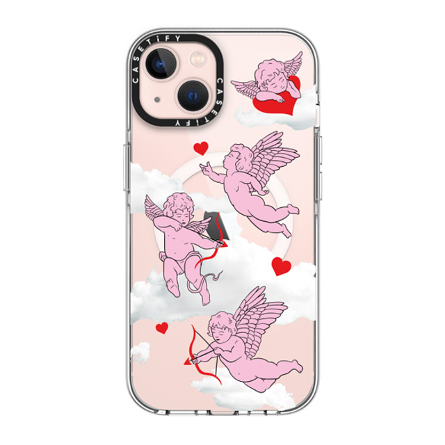 Kate Illustrates x CASETiFY iPhone 13 ケース クリア クリア ケース MagSafe対応 CHERUBS