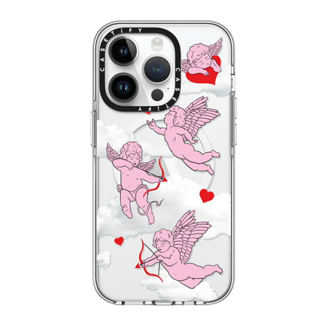 Kate Illustrates x CASETiFY iPhone 14 Pro ケース クリア クリア ケース MagSafe対応 CHERUBS