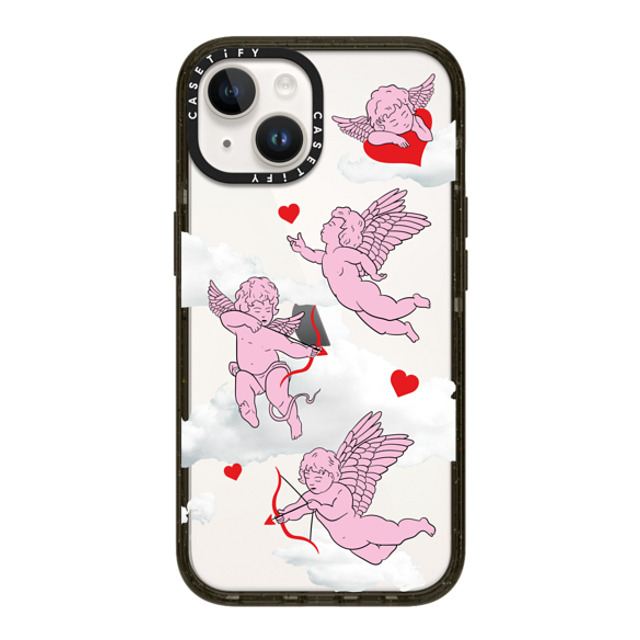 Kate Illustrates x CASETiFY iPhone 14 ケース ブラック インパクトケース CHERUBS