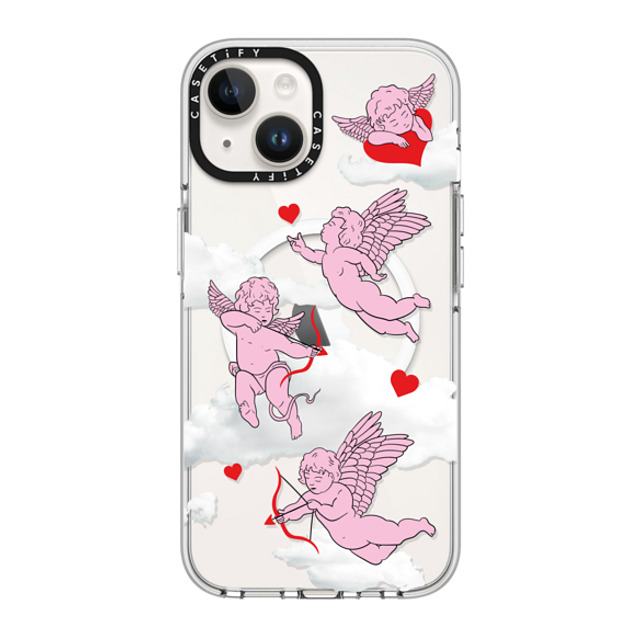 Kate Illustrates x CASETiFY iPhone 14 ケース クリア クリア ケース MagSafe対応 CHERUBS