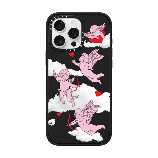 Kate Illustrates x CASETiFY iPhone 16 Pro Max ケース マットブラック インパクトケース MagSafe対応 CHERUBS