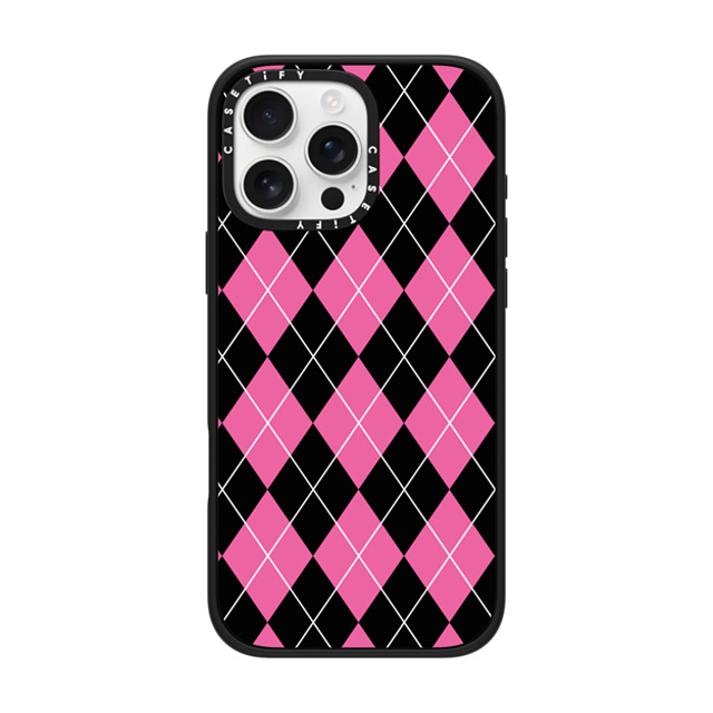 Kate Illustrates x CASETiFY iPhone 16 Pro Max Case Checkered,Pattern Matte Black Impact Case MagSafe Compatible ARGYLE PINK Mother's Day Kate Illustrates x CASETiFY iPhone 16 Pro Max Case Checkered,Pattern Matte Black Impact Case MagSafe Compatible ARGYLE PINK Mother's Day