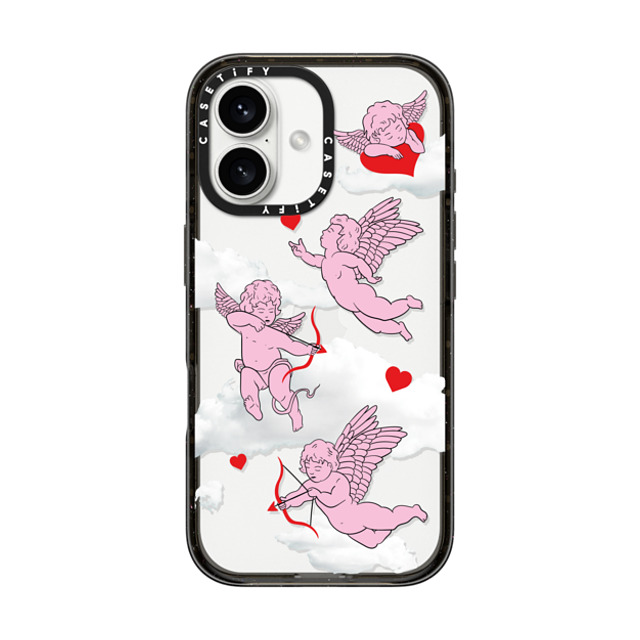 Kate Illustrates x CASETiFY iPhone 16 ケース ブラック インパクトケース CHERUBS