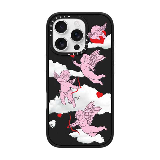 Kate Illustrates x CASETiFY iPhone 16 Pro ケース マットブラック インパクトケース MagSafe対応 CHERUBS