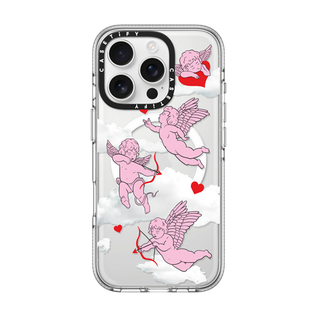 Kate Illustrates x CASETiFY iPhone 16 Pro ケース クリア クリア ケース MagSafe対応 CHERUBS